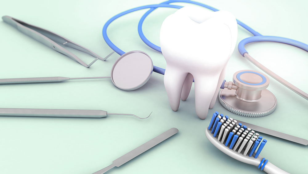 tooth and dental equipment Guía interactiva de cuidado dental